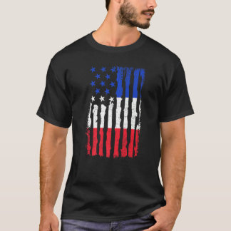 Camiseta Orgulho Americano Francês - Bandeira - Usa - Raíze
