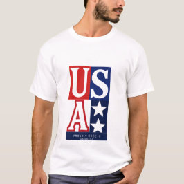 Camiseta Orgulho Americano: Gráfico Feito com Orgulho na Am