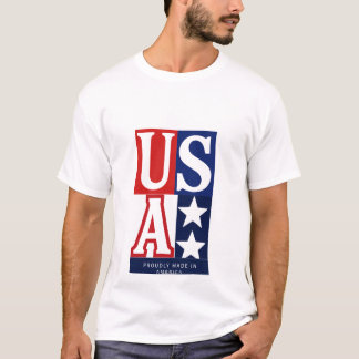 Camiseta Orgulho Americano: Gráfico Feito com Orgulho na Am