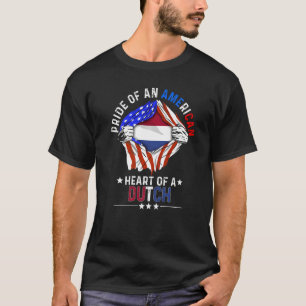 Camiseta Orgulho Americano Holandês América Estrangeiro Paí
