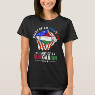 Camiseta Orgulho Americano Húngaro América Estrangeiro Hung