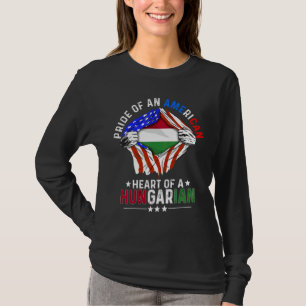 Camiseta Orgulho Americano Húngaro América Estrangeiro Hung