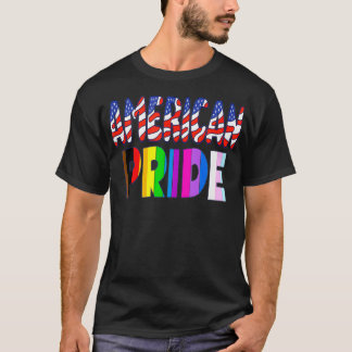 Camiseta Orgulho Americano LGBTQ+ Orgulho Mês 4 de julho