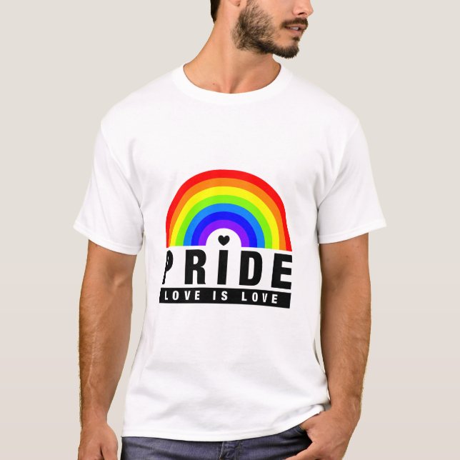 Camiseta Orgulho Amor é LGBTQ (Frente)