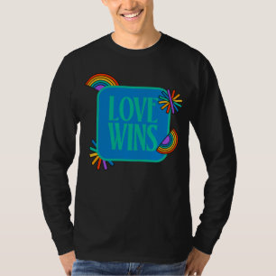 Camiseta Orgulho, amor ganha. Gay arco-íris lgbtq