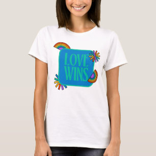 Camiseta Orgulho, amor ganha. Gay arco-íris lgbtq