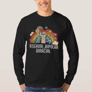 Camiseta Orgulho Arco-íris Bissexual Bipolar Biracial Bisse