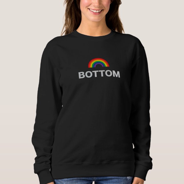 Camiseta Orgulho Arco-íris Diversão Gay Bottom (Frente)