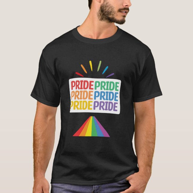 Camiseta Orgulho arco-íris lgbtq gay (Frente)