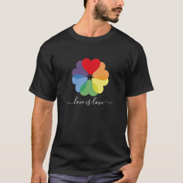 Camiseta Orgulho Arco-Íris O amor é o amor