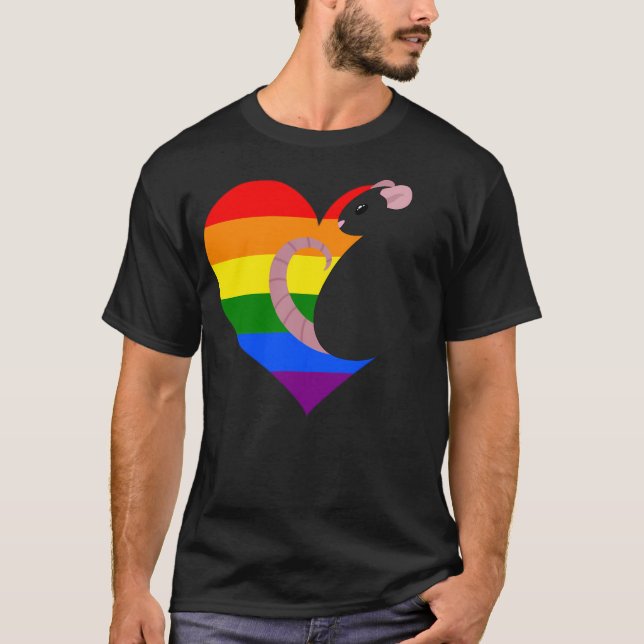 Camiseta Orgulho Arco-Íris - Preto (Frente)