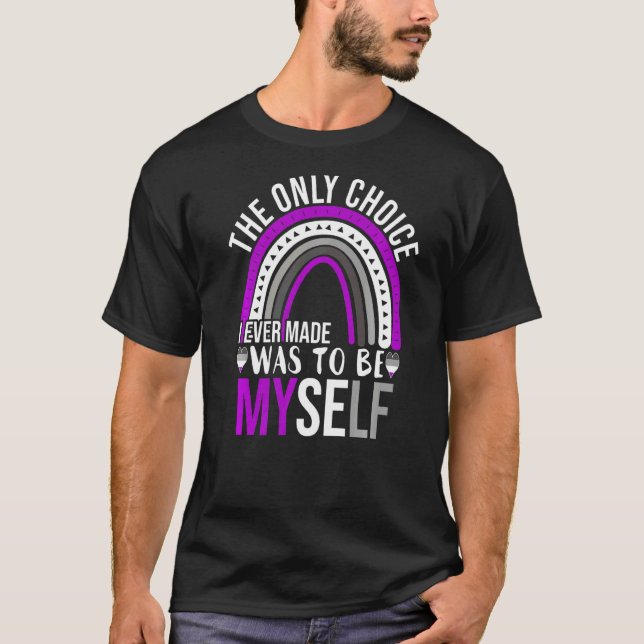 Camiseta Orgulho Asexual Apenas Escolha Sou Eu Lgbtq Ace Fl (Frente)