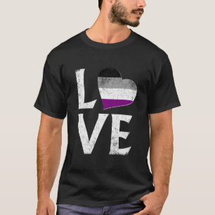 Camiseta Orgulho Asexual Assaltado Amor