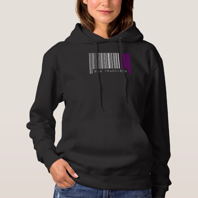 Camiseta Orgulho Asexual de Código de Barras de São Francis (Frente)