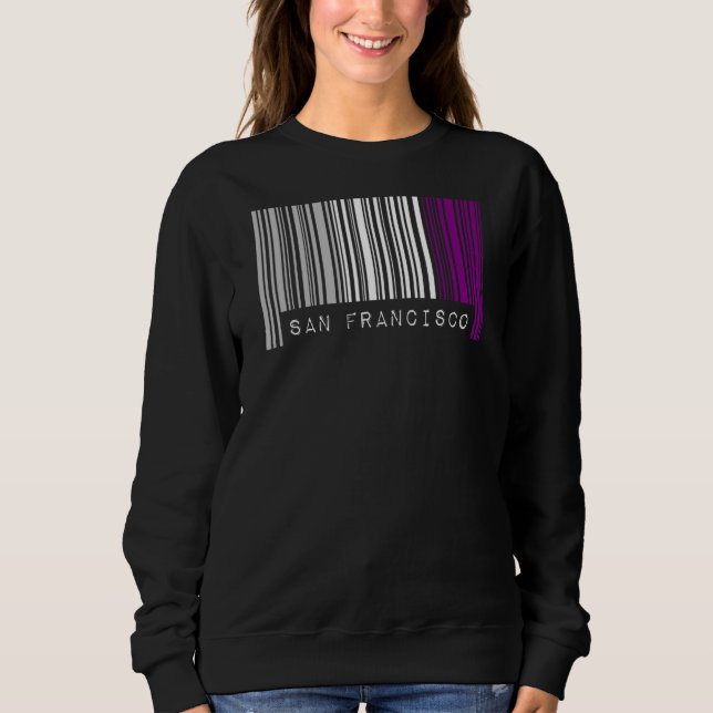 Camiseta Orgulho Asexual de Código de Barras de São Francis (Frente)