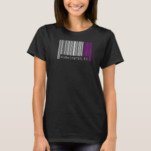 Camiseta Orgulho Asexual de Código de Barras Washington Dc