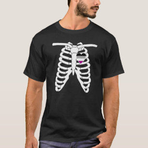 Camiseta Orgulho Asexual de Halloween Esqueleto Lgbtq Gay H