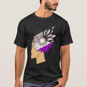 Camiseta Orgulho Asexual Girina De Girassol Bandeira Asexua