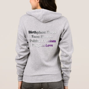 Camiseta Orgulho Asexual - Local de Nascimento: Terra. Raça