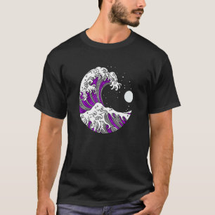 Camiseta Orgulho Asexual Onda Japonesa Lgbtq Sinalizador Ac