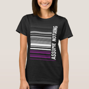 Camiseta Orgulho Asexual Orgulho Orgulho Código de Barras A