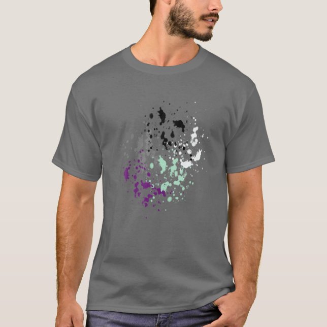 Camiseta Orgulho Asexual Sutil, Sinalizador do Orgulho Ace (Frente)