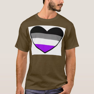 Camiseta Orgulho assexuado do coração LGBT