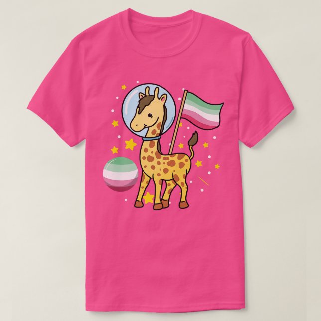 Camiseta Orgulho Astronauta da Girafa (Frente do Design)