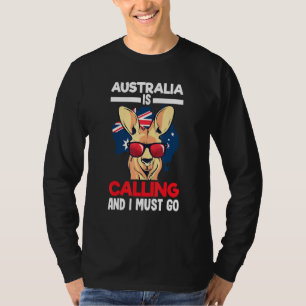 Camiseta Orgulho Australiano Kangaroo Austrália Está Chaman