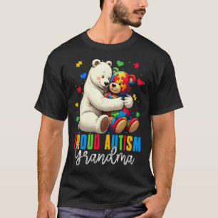Camiseta Orgulho Autismo Avó Ursa Autismo Sensibilização Fi
