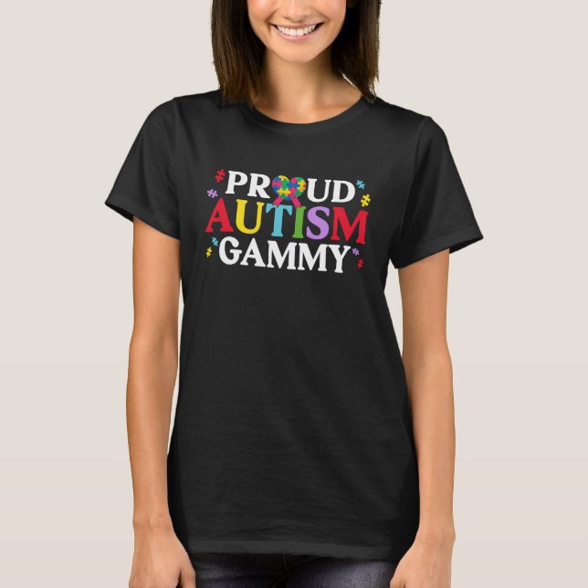 Camiseta Orgulho Autismo Gammy Matching Family Autism Aware (Frente)