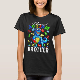 Camiseta Orgulho Autismo Irmão Dinossauro Autismo Consciênc