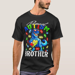 Camiseta Orgulho Autismo Irmão Dinossauro Autismo Consciênc