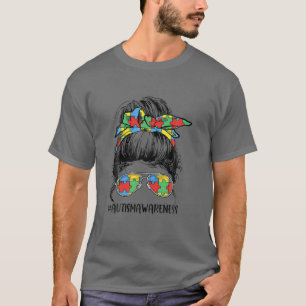 Camiseta Orgulho Autismo Mãe Quebra-cabeça Piece Mothe