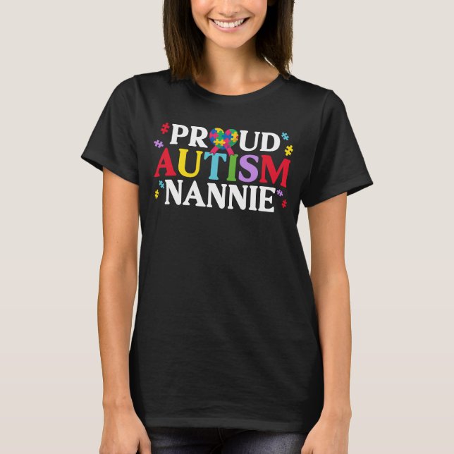 Camiseta Orgulho Autismo Nannie Matching Family Autism Awar (Frente)