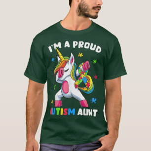 Camiseta Orgulho Autismo Tia Dab Dance s, Mulheres Dabbing