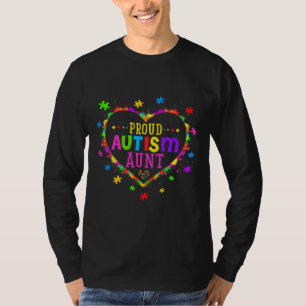 Camiseta Orgulho Autismo Tia Familiar Correspondente ao Amo