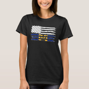 Camiseta Orgulho Barbadiano Bandeira Americana Barbados Her