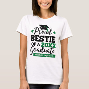 Camiseta Orgulho Bestie de uma mochila verde-formando 2022