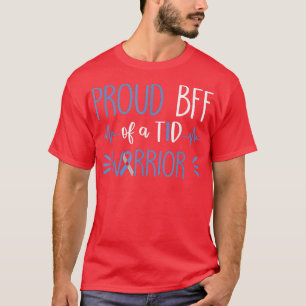 Camiseta Orgulho BFF De Um Guerreiro T1D Diabetes Azuis De