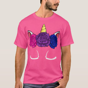 Camiseta Orgulho Bi Magical de Cute LGBTQ do Unicórnio