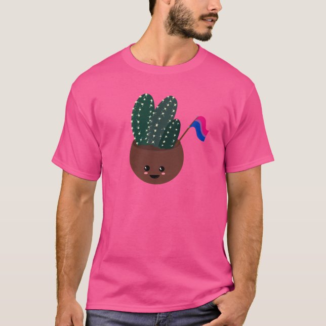 Camiseta Orgulho Bissexual Cactus (Frente)