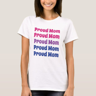 Camiseta Orgulho Bissexual LGBTQ Orgulho Orgulhoso Mãe Repe