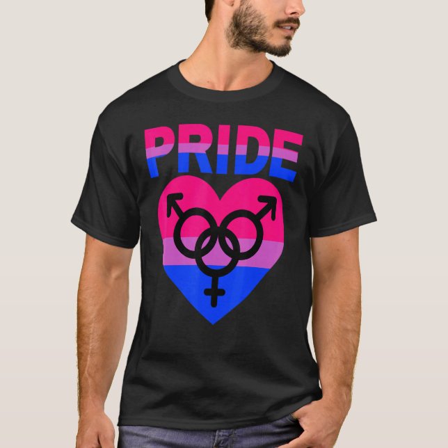 Camiseta Orgulho Bissexual Lgbtqia Apoio ao Amor Bi Men Wom (Frente)
