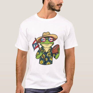 Camiseta Orgulho Boricua do Sapo Coquí da Companhia de Fute