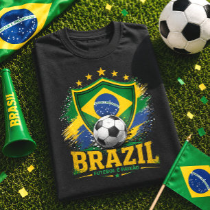 Camiseta Orgulho Brasileiro Torcedor Futebol Brasil