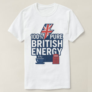 Camiseta Orgulho Britânico de 100% Puro e Engraçado pela En