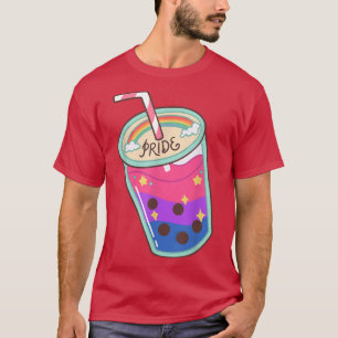 Camiseta Orgulho Bubble Chá Boba Tea Tea LGBT Ally Gay Lésb