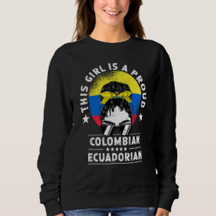Camiseta Orgulho Cidadã Mulher Colombiana Bandeira do Equad