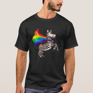 Camiseta Orgulho comunitário LGBT Zebra - Bandeira Arco-Íri